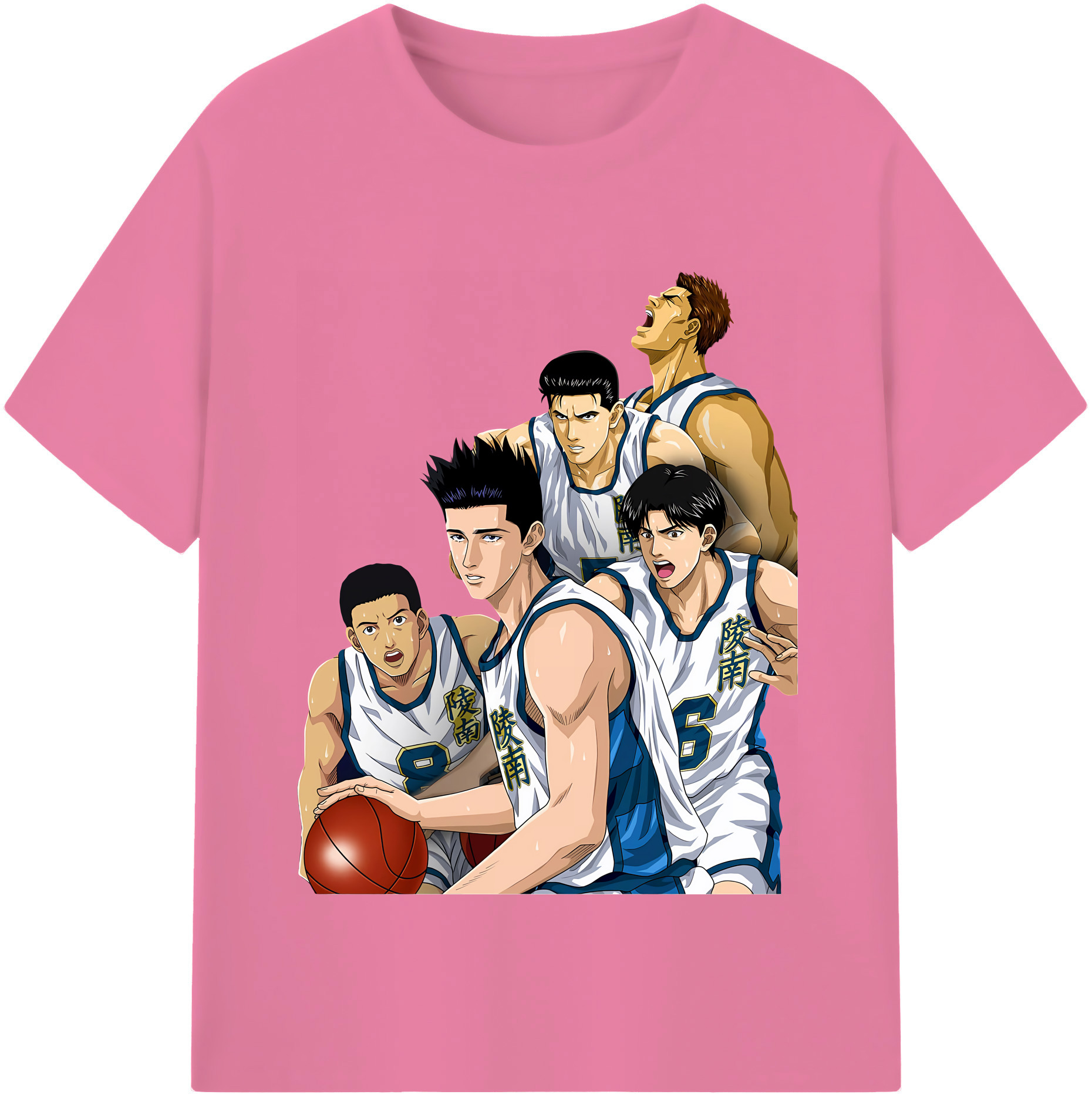 SLAM DUNK／スラムダンク 綿100％半袖Tシャツ（フロントプリント）